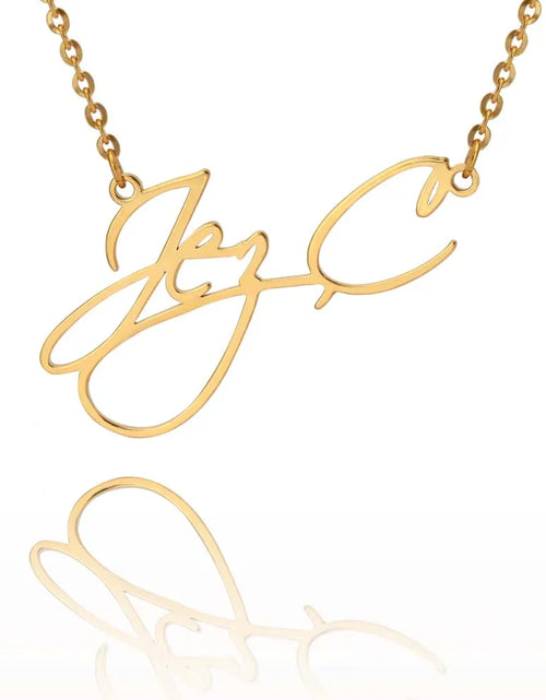 Load image into Gallery viewer, Joias Name Necklaces Custom Name Necklace for Her Fashion Name Jewelery Stainless Steel Necklace Pendant Gold  Necklaces
